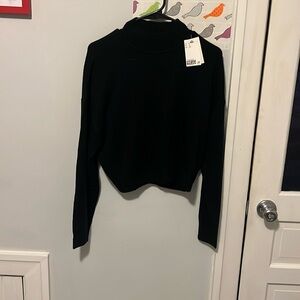 H&M black high neckline sweater size S